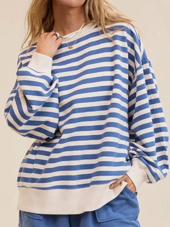 aerie Tops - Aerie Go-To Sweatshirt | Marbled Blue